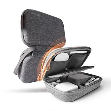 Imagem de Smatree Capa rígida compatível com Apple Pencil, Magic Mouse, Magsafe Power Adapter, BeatsX, Beats Monster by Dre, cartão SD, cabo de carregamento magnético, bolsa organizadora de acessórios eletrônicos de viagem, cinza