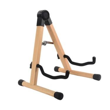 Imagem de Almencla Suporte de guitarra dobrável Suporte de guitarra de madeira Acessórios para instrumentos musicais portáteis Uma estrutura para bandolim