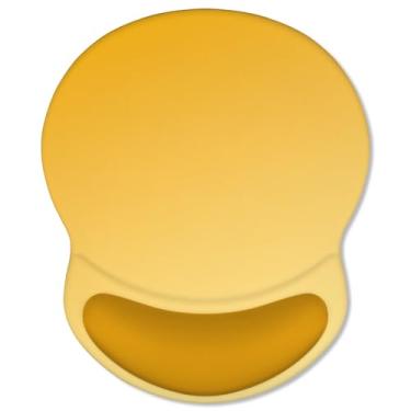 Imagem de ITNRSIIET Mouse pad ergonômico com descanso de pulso em gel confortável, base de poliuretano antiderrapante, superfície texturizada lisa, reduz a fadiga das mãos e a dor no pulso, 21 x 19 cm para