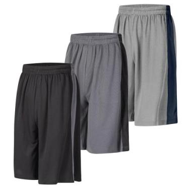 Imagem de Shorts esportivos LukBerd para homens, basquete e ginástica, pacote co