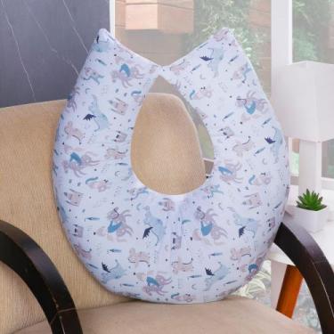 Imagem de Almofada para Amamentação de Bebê Menino com Capa Removível - AVM Enxo