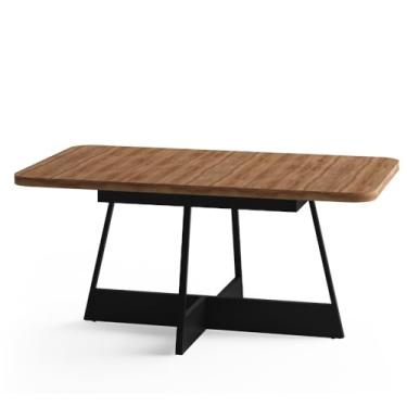 Imagem de Mesa de Jantar Retangular 1,6 m Átria 1592 Carraro (Nogal Com Preto)