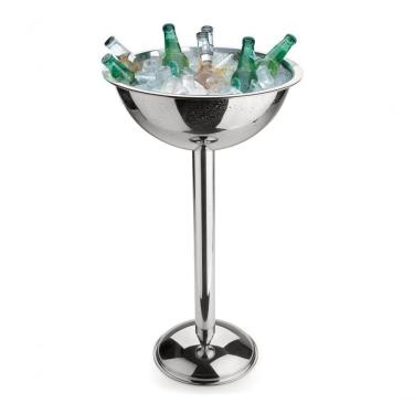 Imagem de Champanheira Com Pedestal De Aço Inox Balde De Gelo 12,2 Litros Chapagneira De Chão Festa Evento