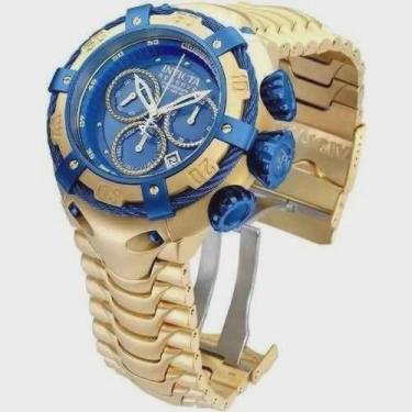 Imagem de Relógio Invcta Thunderbolt 21361 Dourado C/Azul - Majestoso Joias e Ac