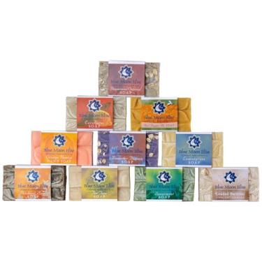 Imagem de Blue Moon Elise Todas as barras de sabonete natural variadas, pacote com 10, feitas com ingredientes orgânicos, feitas à mão nos EUA, hidratantes e terapêuticas para rosto e corpo, pele sensível