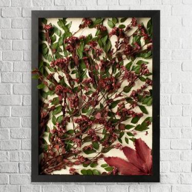 Imagem de Arranjo no Quadro Flores Secas Chuvisco 30x42 - Pense Flores