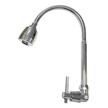 Imagem de 2X Torneira Inox Prata Com Rotação De 360 Cozinha Luxo Pare