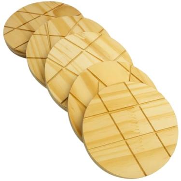 Imagem de Descanso de Panelas em Madeira Pinus Protetor de Calor, Para Panelas, Pratos, Copos, Jarras – Design Geométrico Natural (4)
