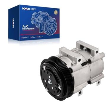 Imagem de KAX Compressor de ar condicionado AC com embreagem, 58122, substituição para Ford Bronco 1990-1992, F-150, F-250, F-350 1990-1995, F-Super Duty 1990-1991