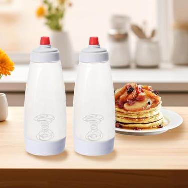 Imagem de Dispensador de massa de panqueca com bolas de liquidificador, dispensador de massa de panqueca e ferramenta de cozimento. Garrafa espremedora de massa de cozinha adequada para cupcakes, panquecas e