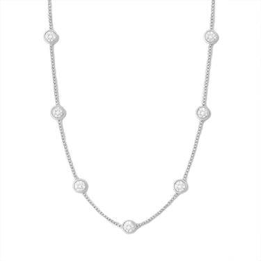 Imagem de VIRENZA Colar Choker Banhado Prata 925 com Pedras Zircônias
