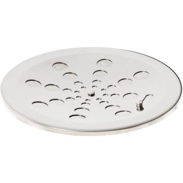 Imagem de Ralo Grelha Inox Redonda 15cm Polida Sem Caixilho Com Fecho - ESTILMAX