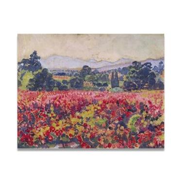 Imagem de VineyardThéo van Rysselberghe: Impressão em tela neoimpressionista belga chave 20 x 26 cm sem moldura