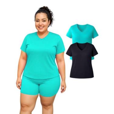 Imagem de Kit 2 Camiseta Manga Curta Dryfit Fitness Academia Plus Size - Ast Sto