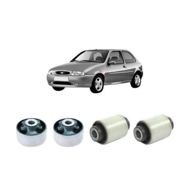 Imagem de Kit 4 Bucha Balança Bandeja Dianteira Fiesta 1996 1997 1998