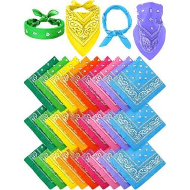 Imagem de Unidade de bandana tipo 36 peças de poliéster Paisley Neon - Unittype
