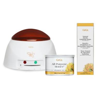Imagem de Kit de Depilación GIGI Cera Suave Multiusos Honee 400g con Calentador