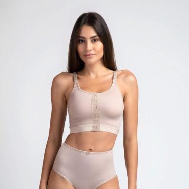Imagem de Sutiã Pós Cirúrgico Longo Lucitex Alta compressão Pós Cirurgia Sutia c