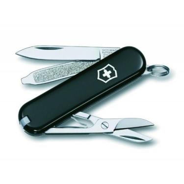Imagem de Mini Canivete Suíço Classic Victorinox Preto 7 funções Original 0.6223