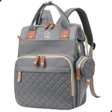 Imagem de Mochila Bolsa Maternidade Original Impermeável Menina Menino Mamibag B