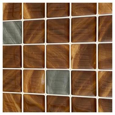 Imagem de Pastilha Adesiva Quadrada Marte - Kit com 4 Placas Adesivas 3M - Cromo