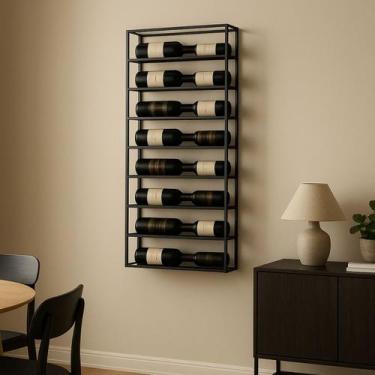 Imagem de Adega Parede Para Garrafas de Vinho Estilo Industrial - Maclavi Móveis