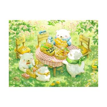 Imagem de PieceRelax Quebra-cabeças de plástico para adultos 1008 peças - - Hora do piquenique Jogos de mesa e presentes mais satisfatórios, sem necessidade de tapete de quebra-cabeça [U1048]