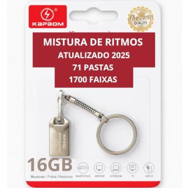 Imagem de Pen Drive 16GB Gravdo Com Músicas Mistura de Ritmos Atualizdo 2025-71 PASTAS Com 1700 Músicas.
