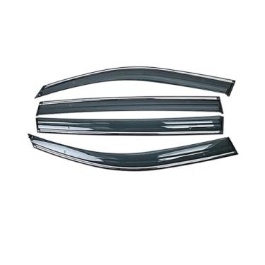 Imagem de GRJQRKHZ Defletor de janela lateral de carro para MERC&edes B & ENZ E-Class W212 2009-2016 Viseira de porta Weathershied vento sol proteção chuva janela lateral defletores de vento