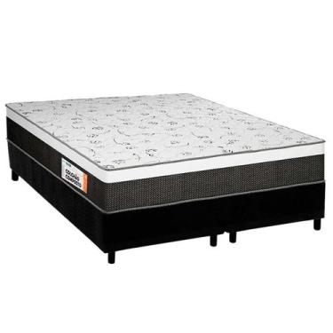 Imagem de Conjunto Box Queen: Colchão Anatômico Plumatex D28 Falcon Ultra Firme 