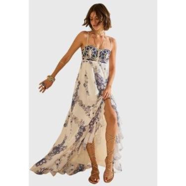 Imagem de Vestido Morena Rosa Solto Decote Costas Com Alça Longo Morena Rosa-Feminino