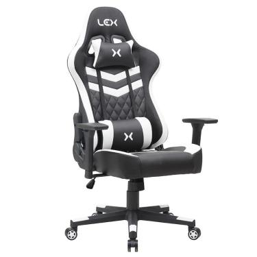 Imagem de Cadeira Gamer Olympians Hades Preta e Branca