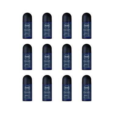Imagem de Desodorante Roll-On Nivea 50Ml Men Deep Carvao Ativado-12Un