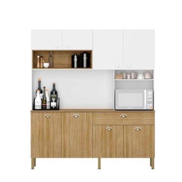 Imagem de Armário De Cozinha Completo espaço para micrrondas 8 Portas Omega Core