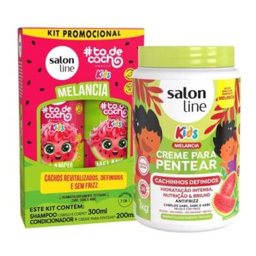 Imagem de Melancia Salon Line Kit com Shampoo, Condicionador e Creme de Pentear,