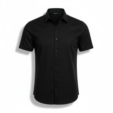 Imagem de Camisa Social Masuclina Linho Manga Curta Slim Fit - Mitchelgutto, Pre