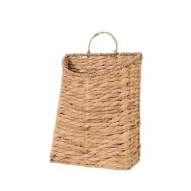 Imagem de KiBcsLic Cesta de armazenamento suspensa de tecido, organizador rústico versátil para pendurar, plantador de parede para decoração de casa, banheiro, jardim e