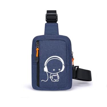 Imagem de Bolsa tiracolo masculina, bolsa de ombro, multifuncional, antirespingos, para homens, Azul, Large, Lx06-b-00301-azul