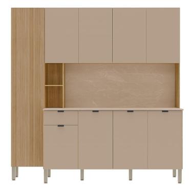 Imagem de Cozinha Compacta 9 Portas 1 Gaveta 201 Cm Pulse Freijo