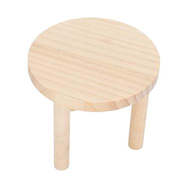 Imagem de Yctze Plataforma de Madeira para Brincar de Hamster - Suporte Redondo de Madeira de Pinho para Pequenos Animais como Hamsters, Ursos Dourados e Ratos Floridos - Playground Divertido e Seguro para