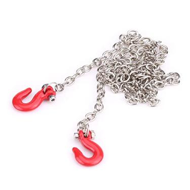 Imagem de Eacam Acessórios de Ganchos de Reboque de Metal RC, Resistentes, Compatíveis Com SCX10 D90 1:10 RC, Com Corrente, Sólido e Ecológico, Fáceis de Instalar para SCX10 D90 HILUX WRAITH