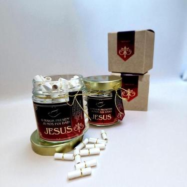 Imagem de Pote de Bênções Versículos Bíblicos Palavras Selecionadas Vermelho - O