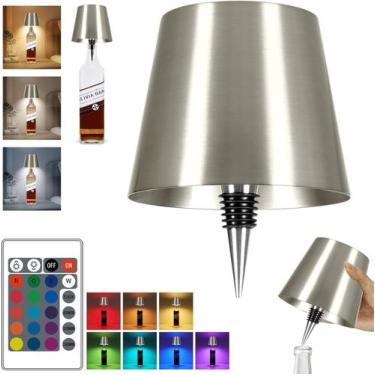Imagem de Lâmpada de garrafa sem fio SOUDFK 2025 RGB LED com controle remoto pra