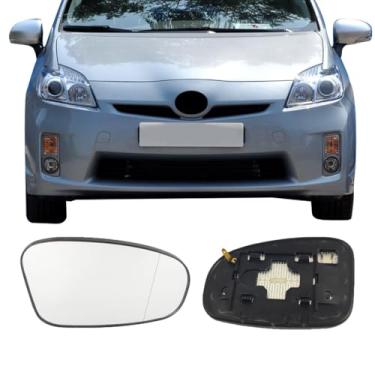 Imagem de Vidro de substituição do espelho lateral do passageiro para Toyota Prius 2010-2015, vidro retrovisor lateral direito aquecido externo automotivo para Toyota Prius 2010 2011 2012 2013 2014 2015