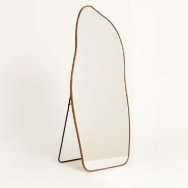 Imagem de Espelho Orgânico Corpo Inteiro Com Suporte De Chão 170X70cm Quarto (BRONZE)