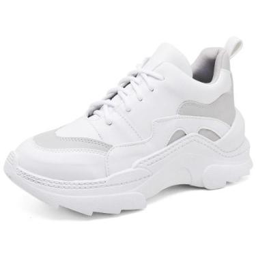 Imagem de Tênis Sneaker Chunky Casual Pires Shoes com Cadarço Recortes e Sola Ro