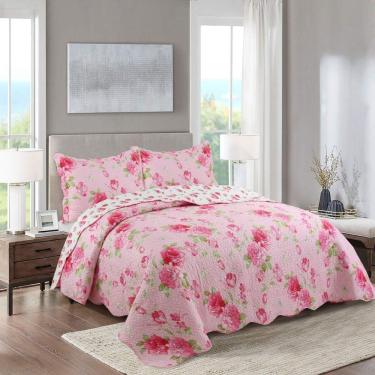 Imagem de Kit Cobre Leito Queen + 2 Porta-travesseiros Patchwork Iris 4