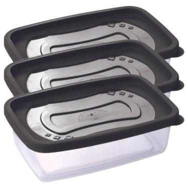 Imagem de Pote 620ml Plasútil Marmita Cozinha Micro-ondas Freezer Atóxico Plásti