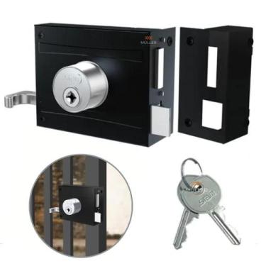 Imagem de Fechadura Portao Sobrepor 701/100 - Stam, Preto