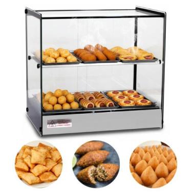 Imagem de Estufa Quadrada Para Salgados Titã Dupla 6 Bandejas Vidro Reto Elétric